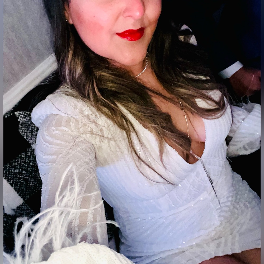 Embroidered white dress.  Size Small.